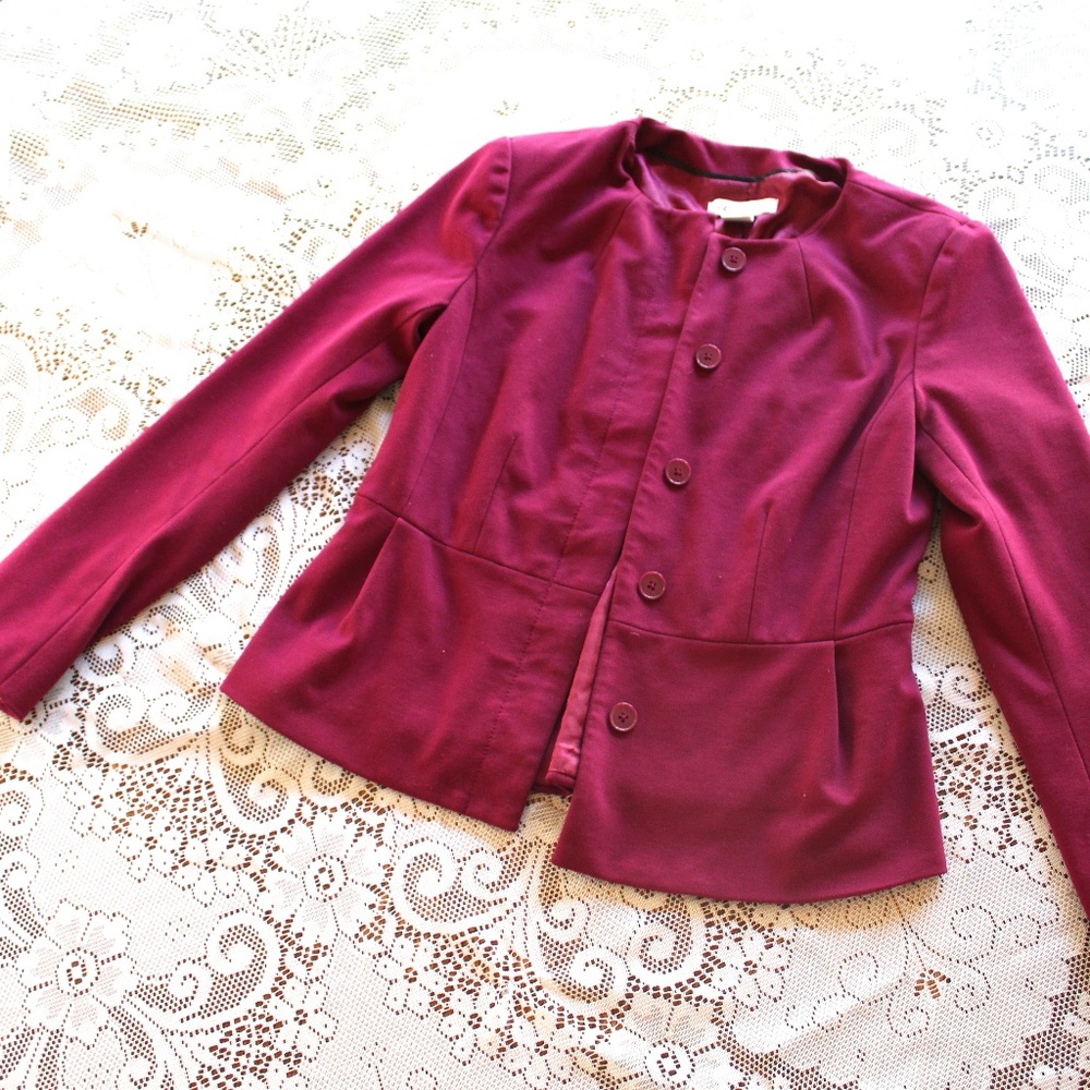 Purple Blazer with Shoulder Pads